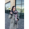 Велика чорно-рожева кашемірова хустка косинка в клітину CASHMERE